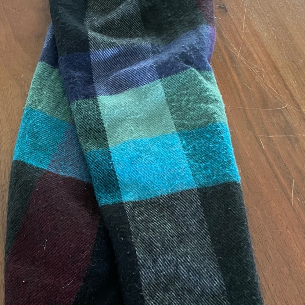 Plaid Scarf with Multicolor Pattern
